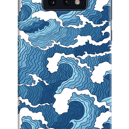 Blue Waves Samsung S10E Hard Case Back Cover by Casekaro