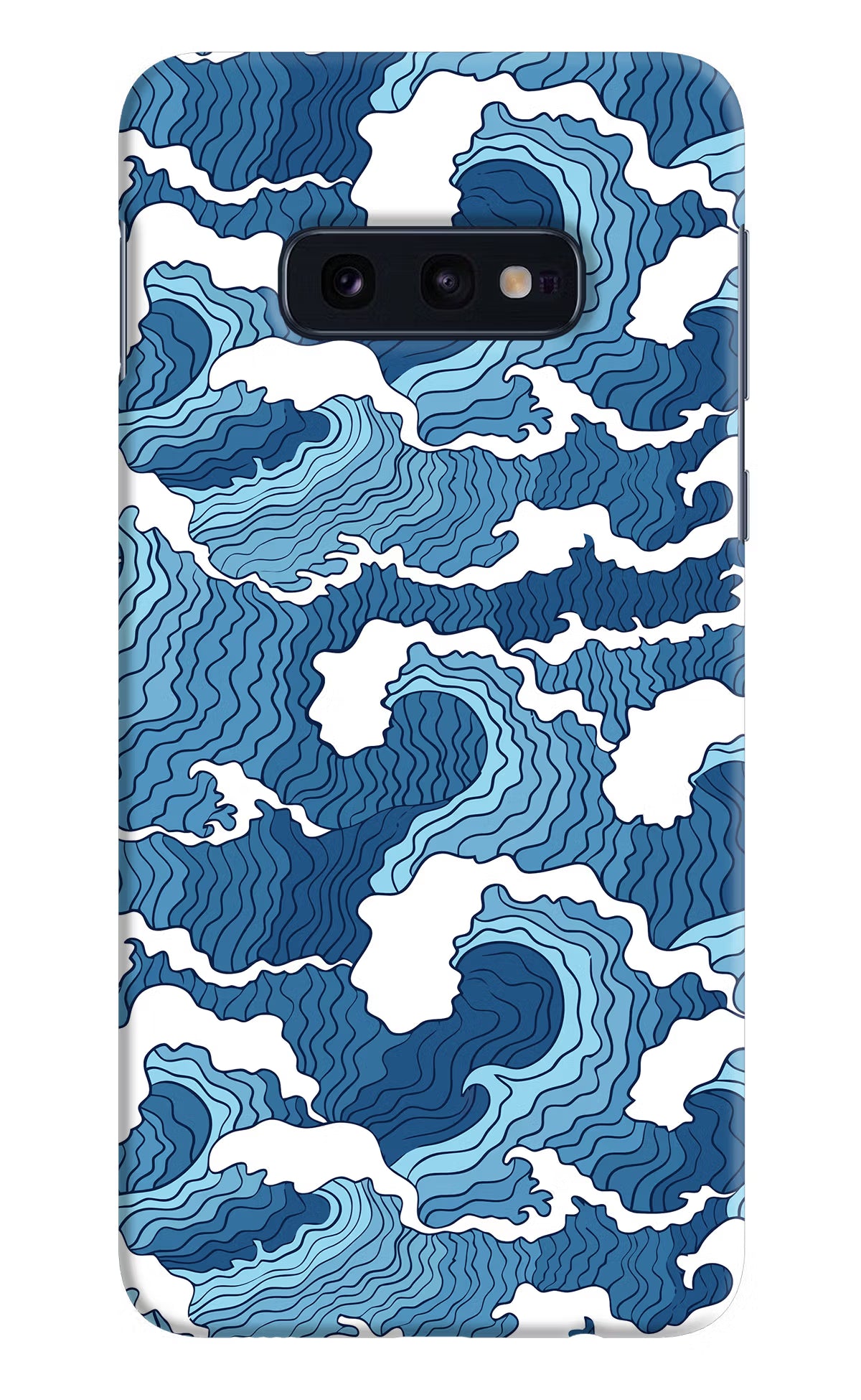 Blue Waves Samsung S10E Hard Case Back Cover by Casekaro