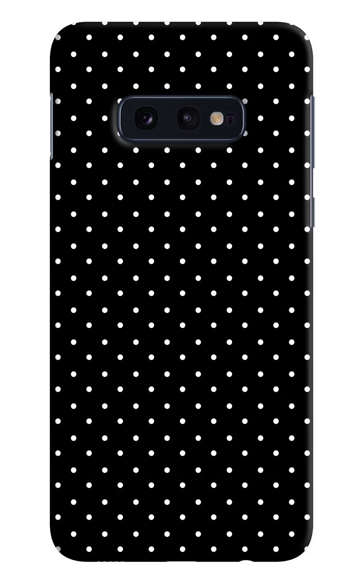 White Dots Samsung S10E Hard Case Back Cover by Casekaro