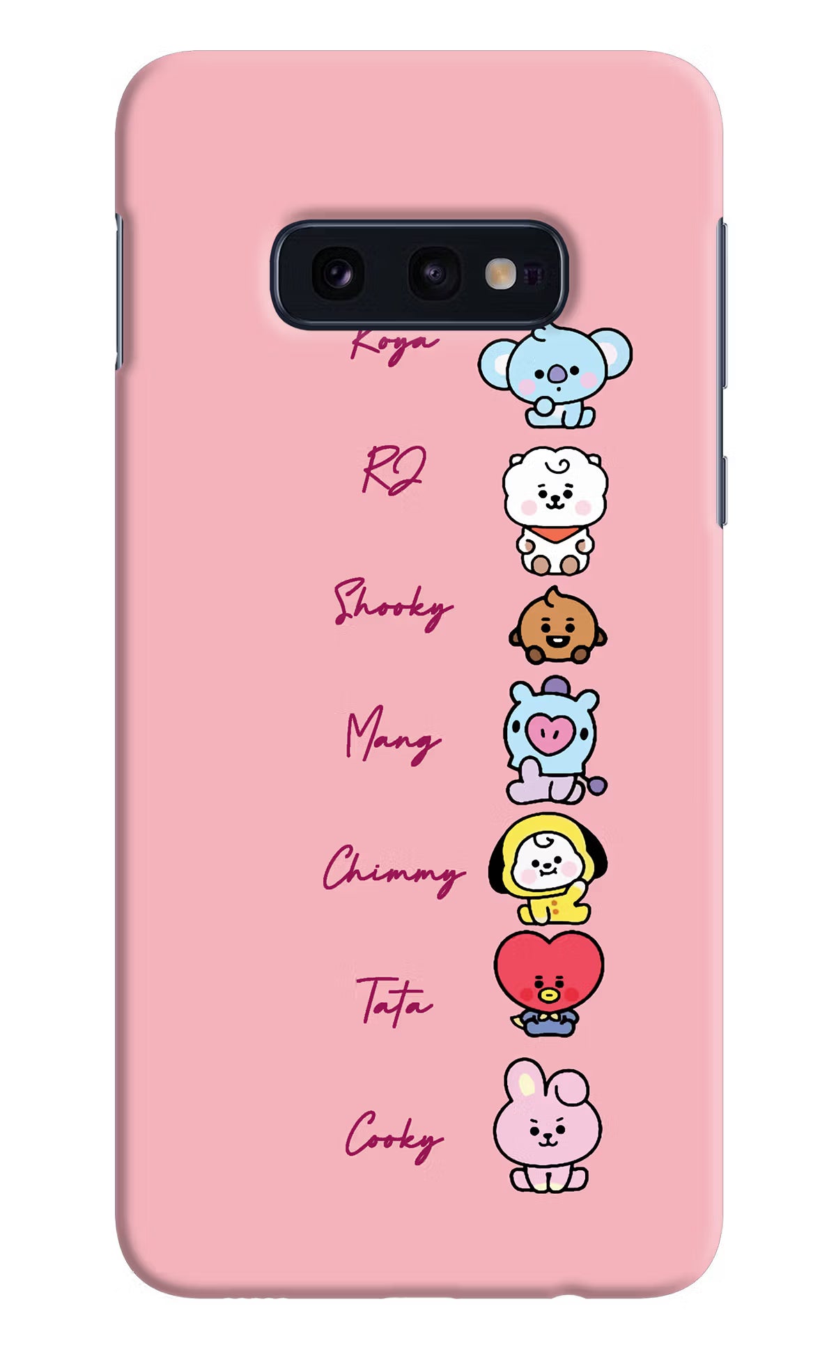 BTS names Samsung S10E Hard Case Back Cover by Casekaro