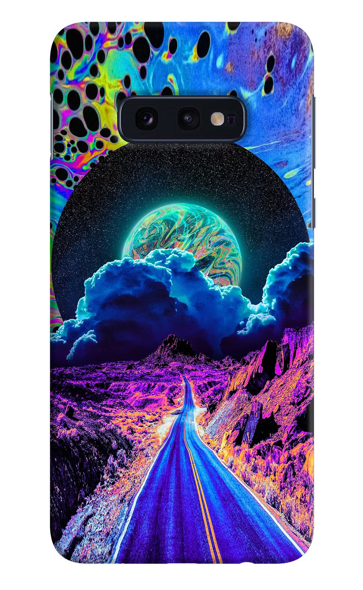 Psychedelic Painting Samsung S10E Hard Case Back Cover by Casekaro