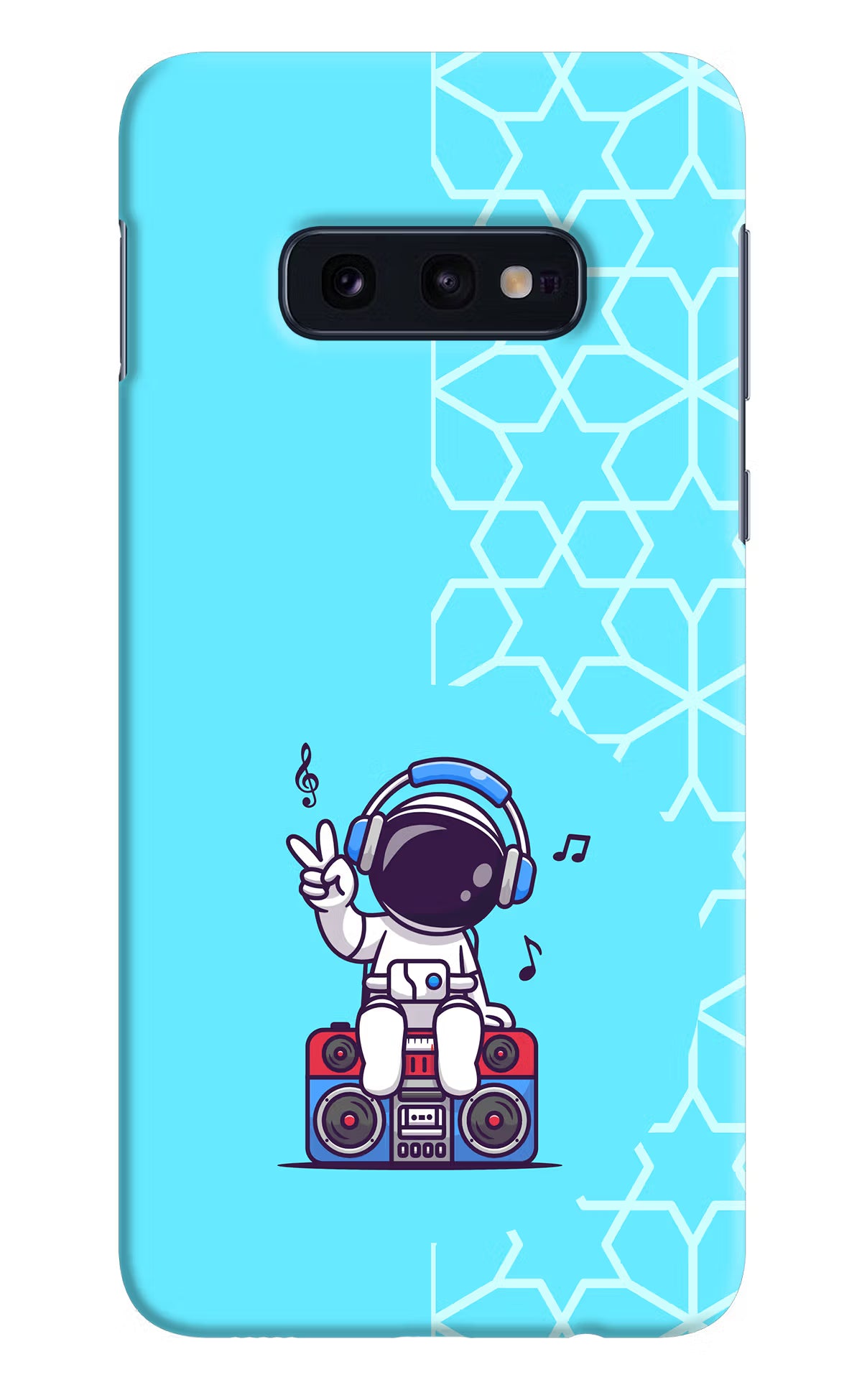 Cute Astronaut Chilling Samsung S10E Hard Case Back Cover by Casekaro