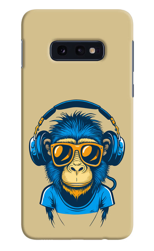 Monkey Headphone Samsung S10E Hard Case Back Cover by Casekaro