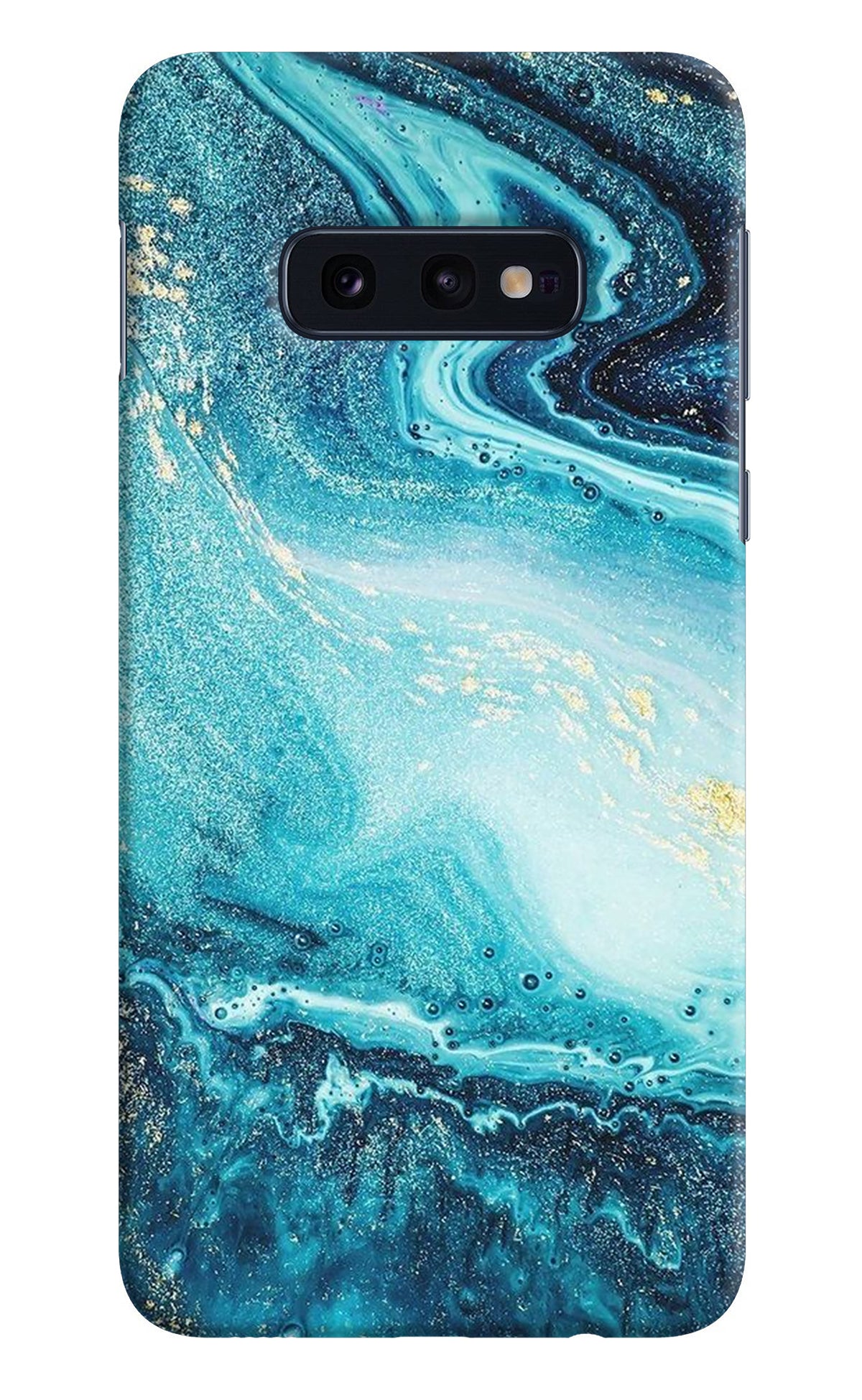 Blue Glitter Marble Samsung S10E Back Cover