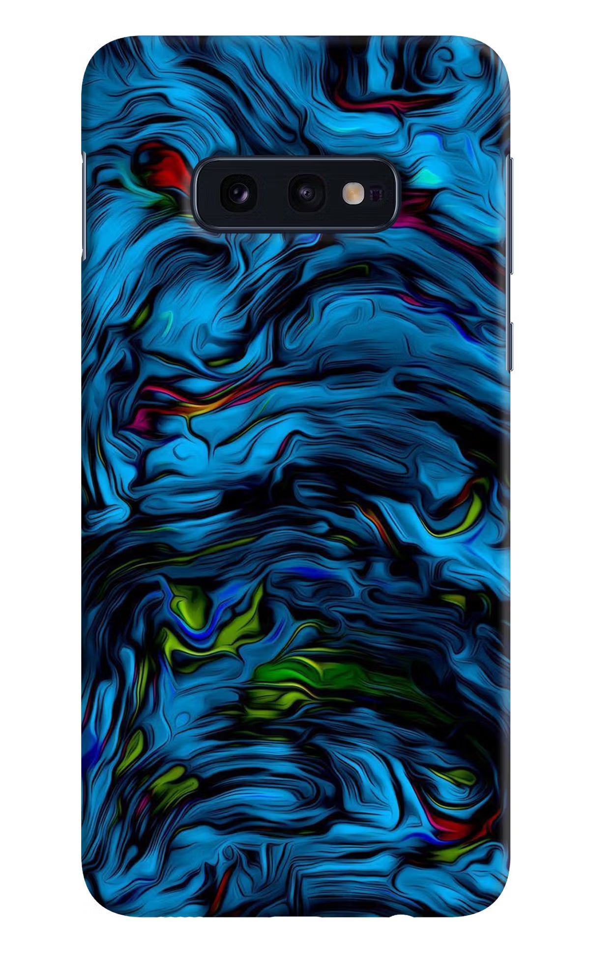 Dark Blue Abstract Samsung S10E Hard Case Back Cover by Casekaro