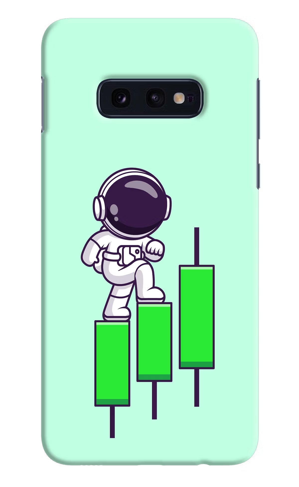 Astronaut Trader Samsung S10E Hard Case Back Cover by Casekaro