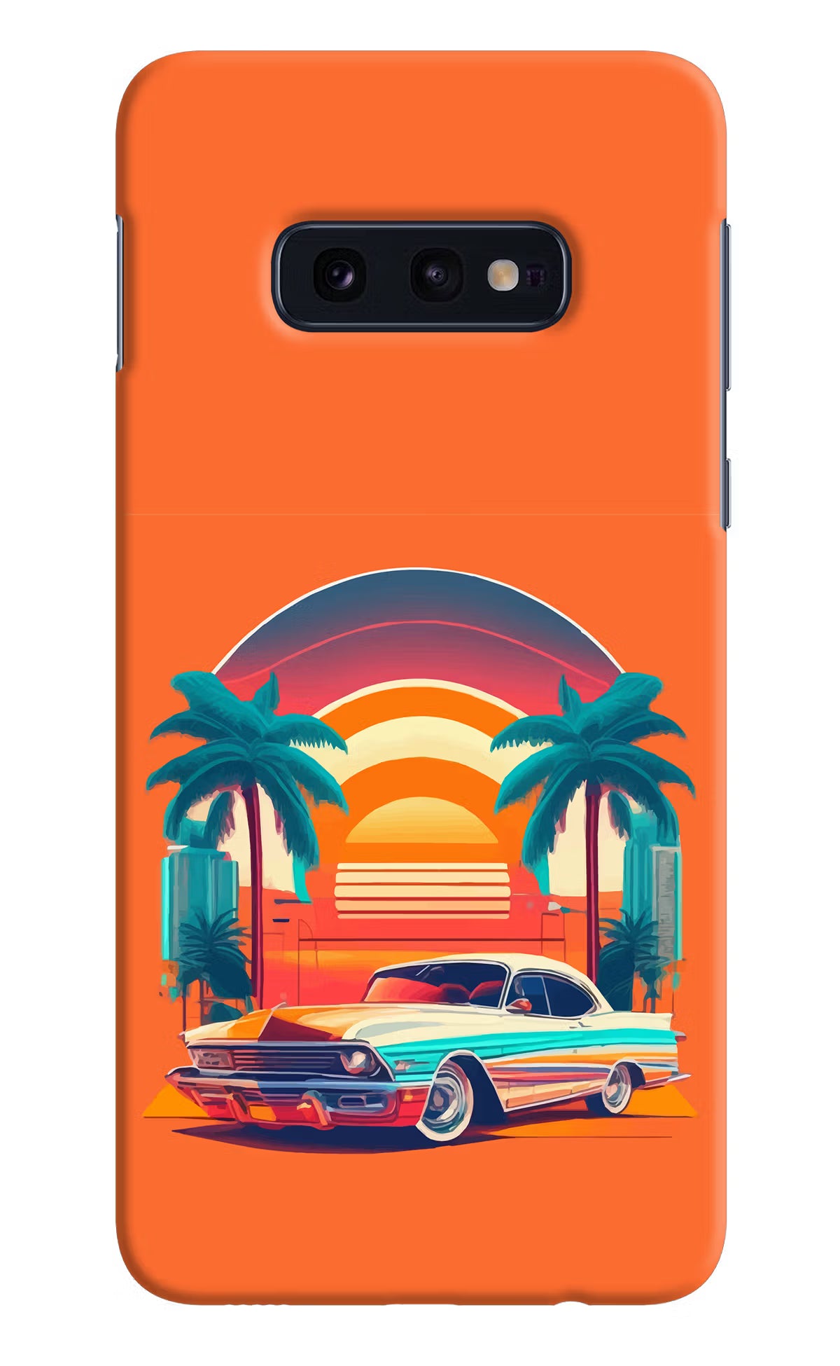 Palm Drive 80s Samsung S10E Hard Case Back Cover by Casekaro
