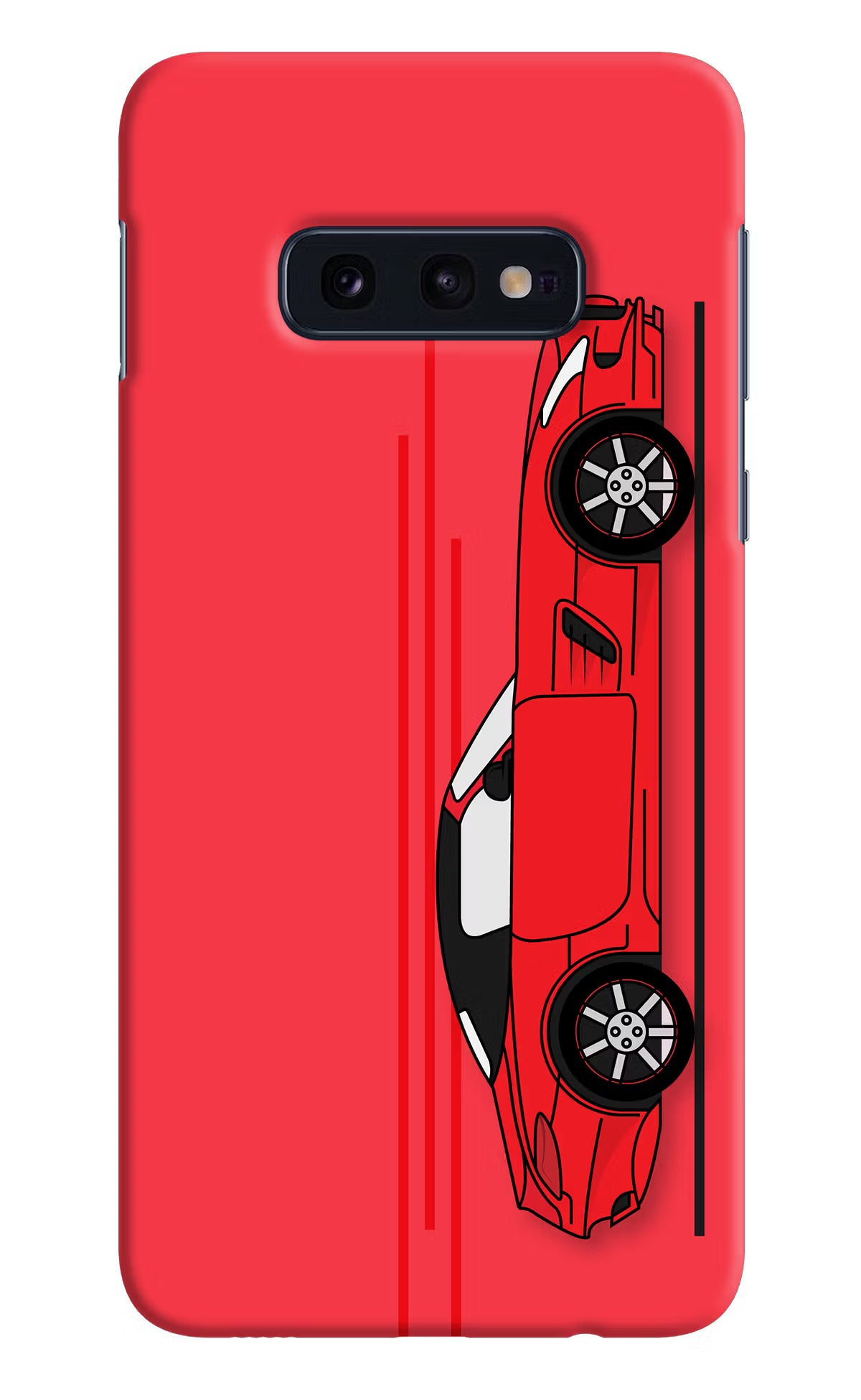 Red Velocity Samsung S10E Hard Case Back Cover by Casekaro