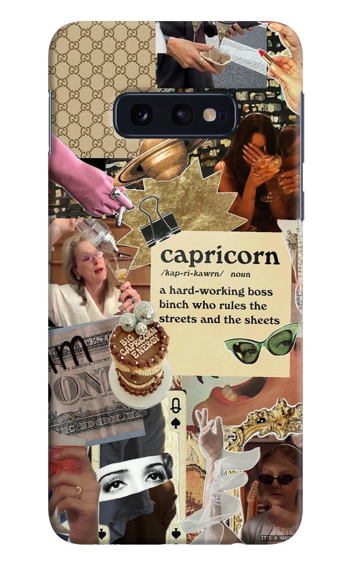 Capricorn Zodiac Samsung S10E Hard Case Back Cover by Casekaro