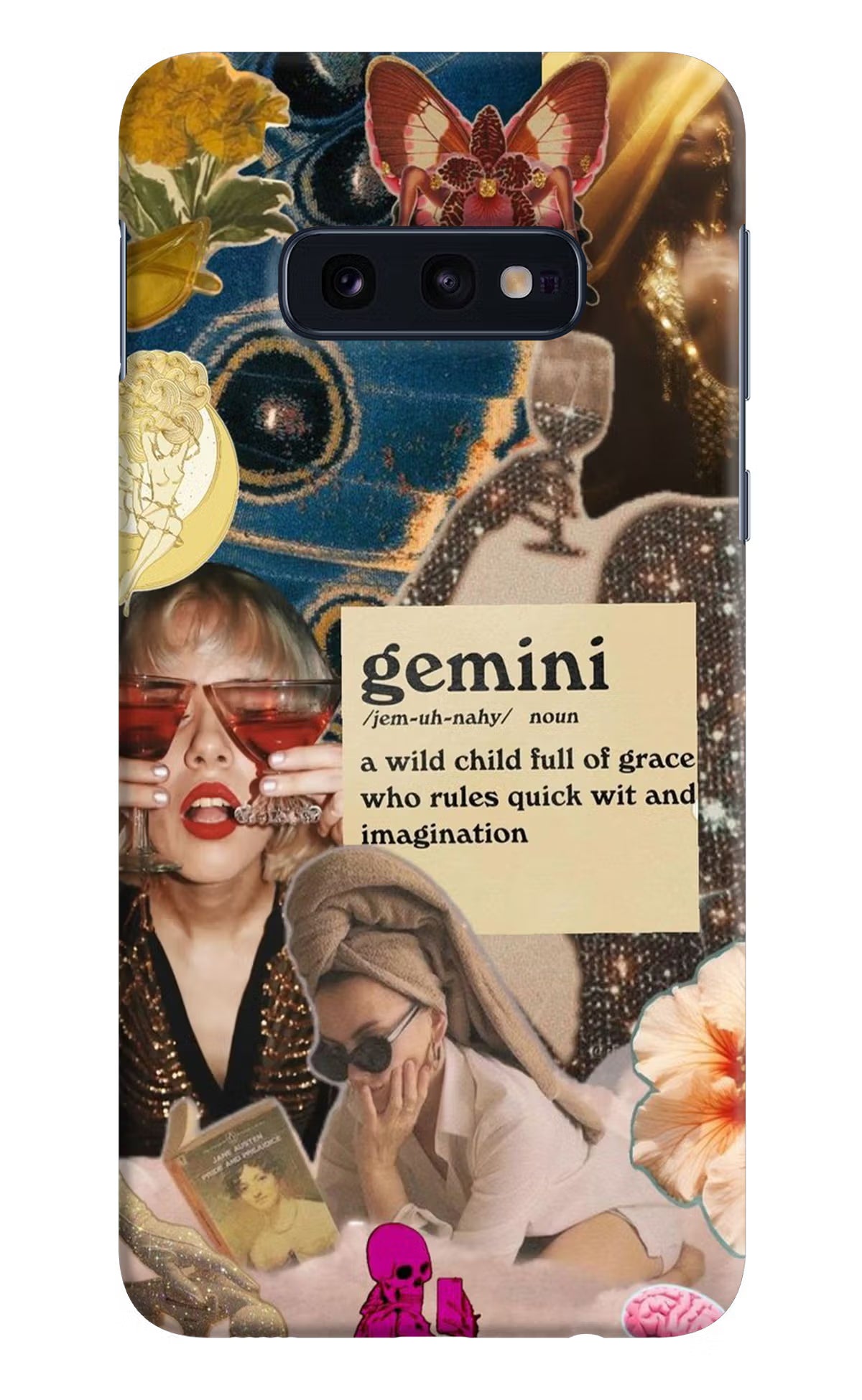 Gemini Zodiac Samsung S10E Hard Case Back Cover by Casekaro