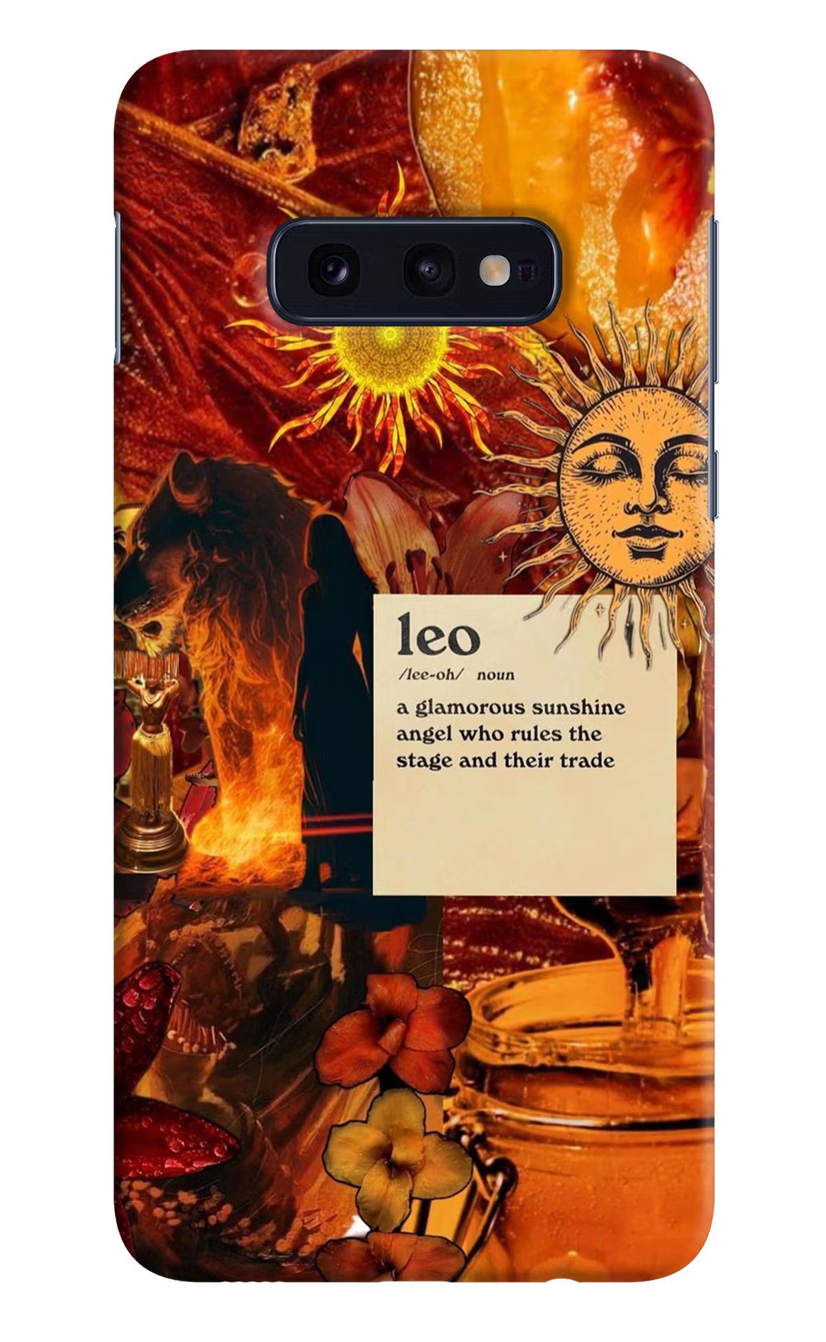 Leo Zodiac Samsung S10E Hard Case Back Cover by Casekaro