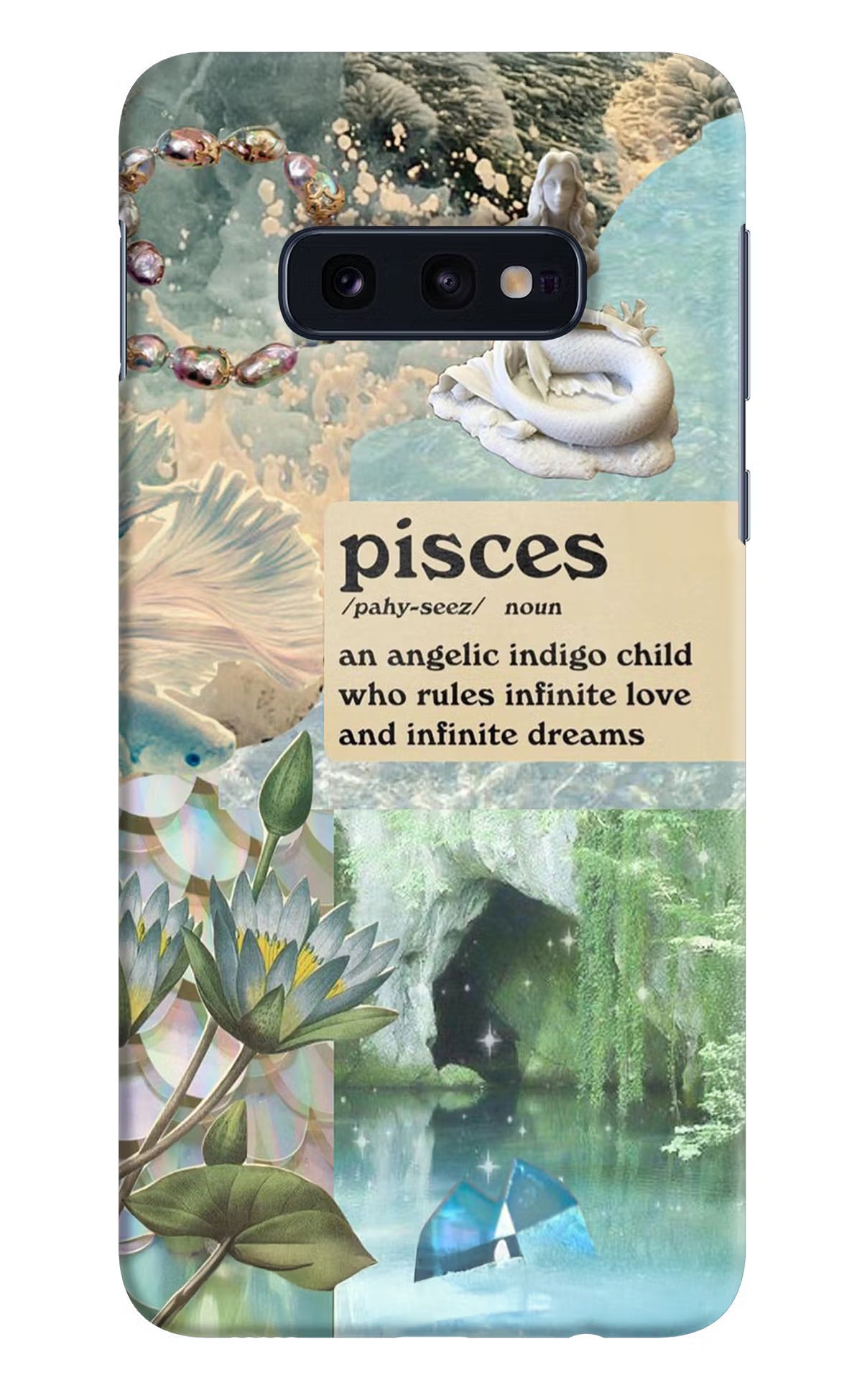 Pisces Zodiac Samsung S10E Hard Case Back Cover by Casekaro