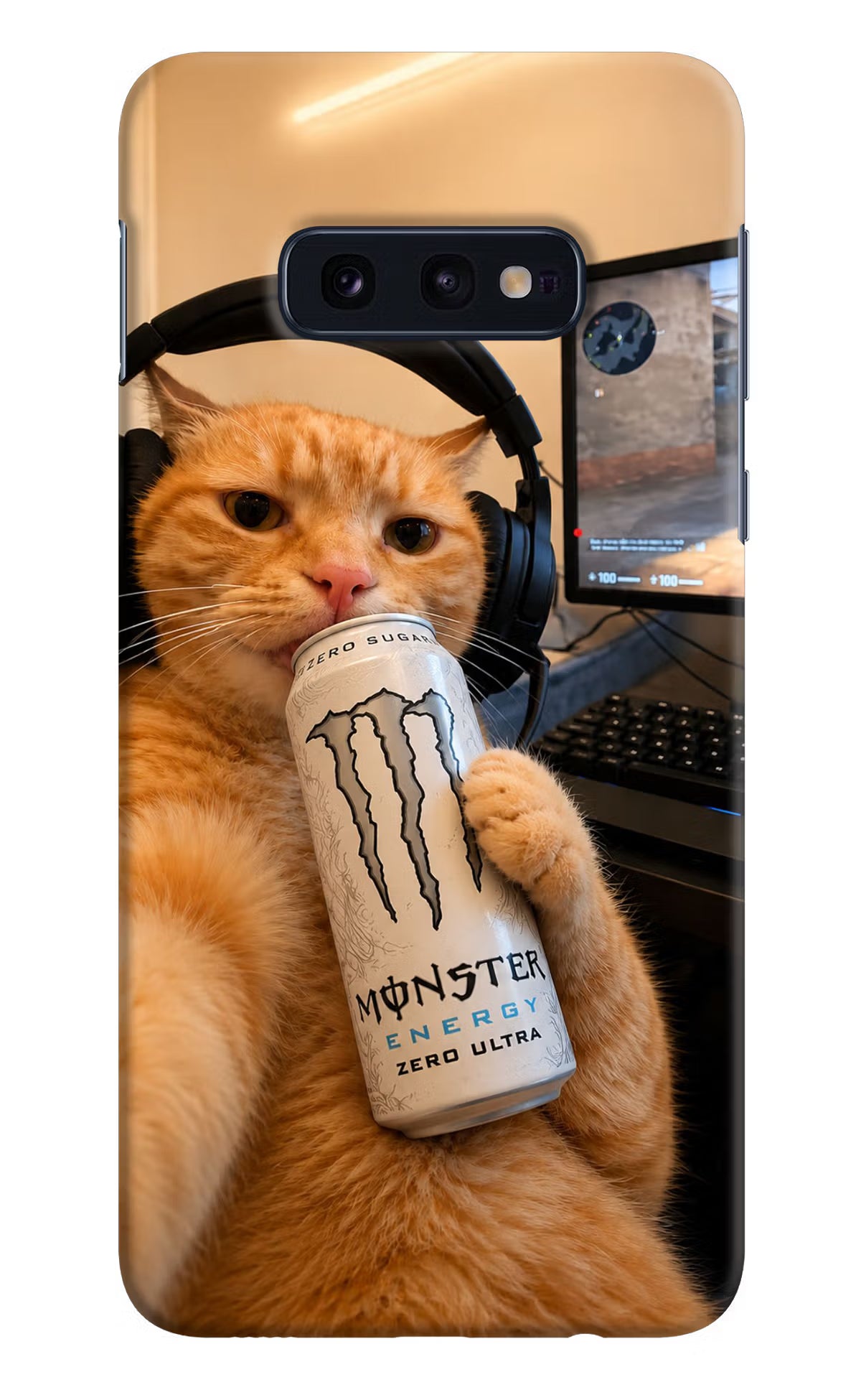 Gamer Cat Energy Samsung S10E Back Cover