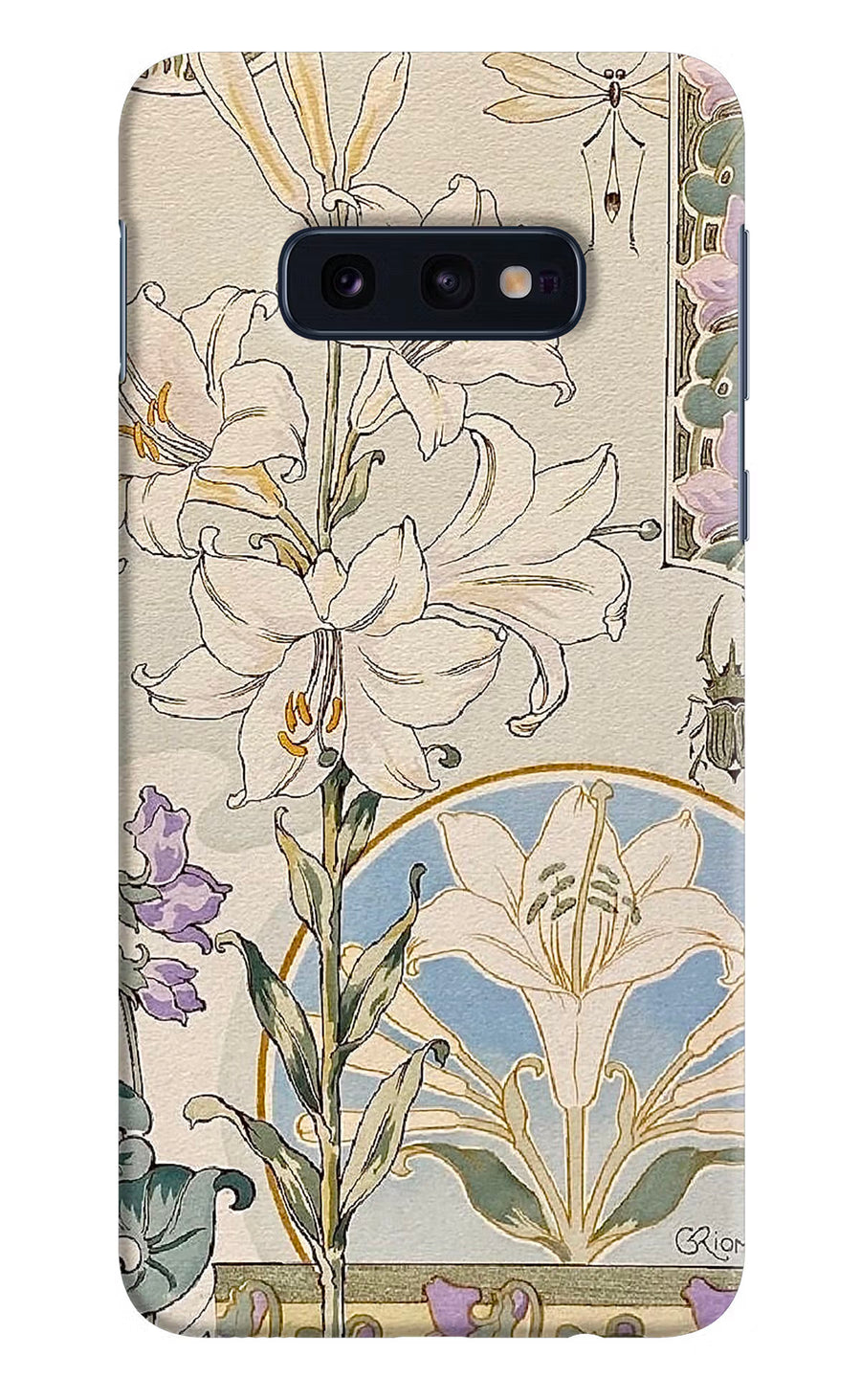 White Lily Samsung S10E Back Cover, Hard case