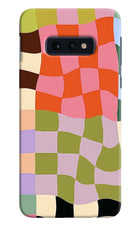 Wavy Grid Samsung S10E Hard Case Back Cover by Casekaro