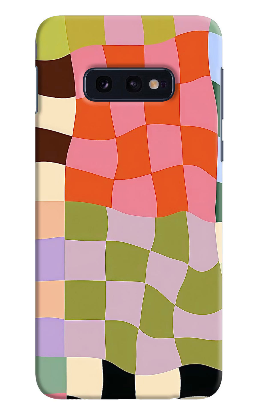 Wavy Grid Samsung S10E Back Cover, Hard case