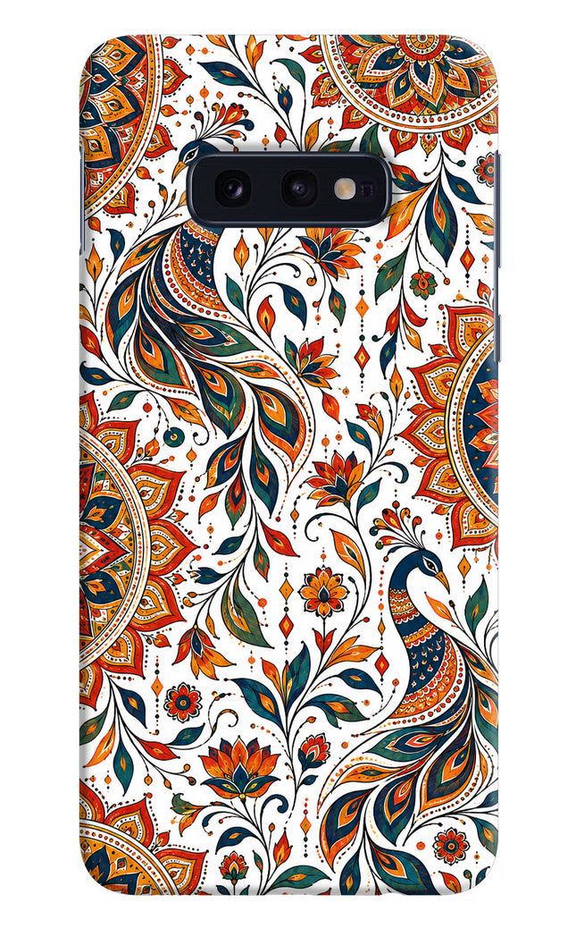 White Mayura Samsung S10E Hard Case Back Cover by Casekaro