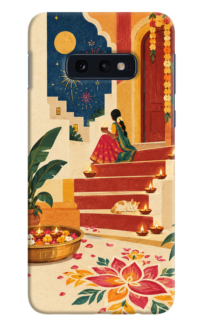 Diwali Rangoli Samsung S10E Hard Case Back Cover by Casekaro