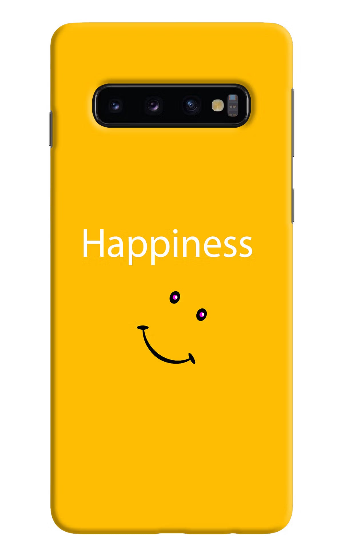 Happiness With Smiley Samsung S10 Hard Case Back Cover by Casekaro