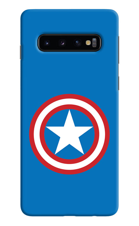 Captain America Logo Samsung S10 Hard Case Back Cover by Casekaro