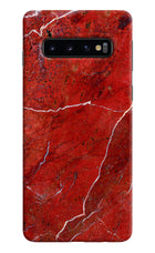Red Marble Design Samsung S10 Hard Case Back Cover by Casekaro