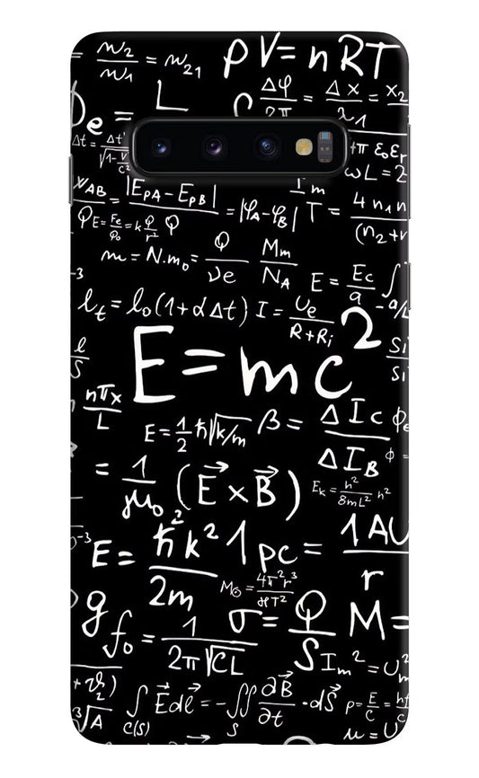 Physics Formula Samsung S10 Hard Case Back Cover by Casekaro