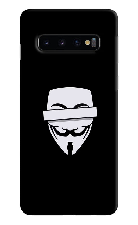 Anonymous Face Samsung S10 Hard Case Back Cover by Casekaro