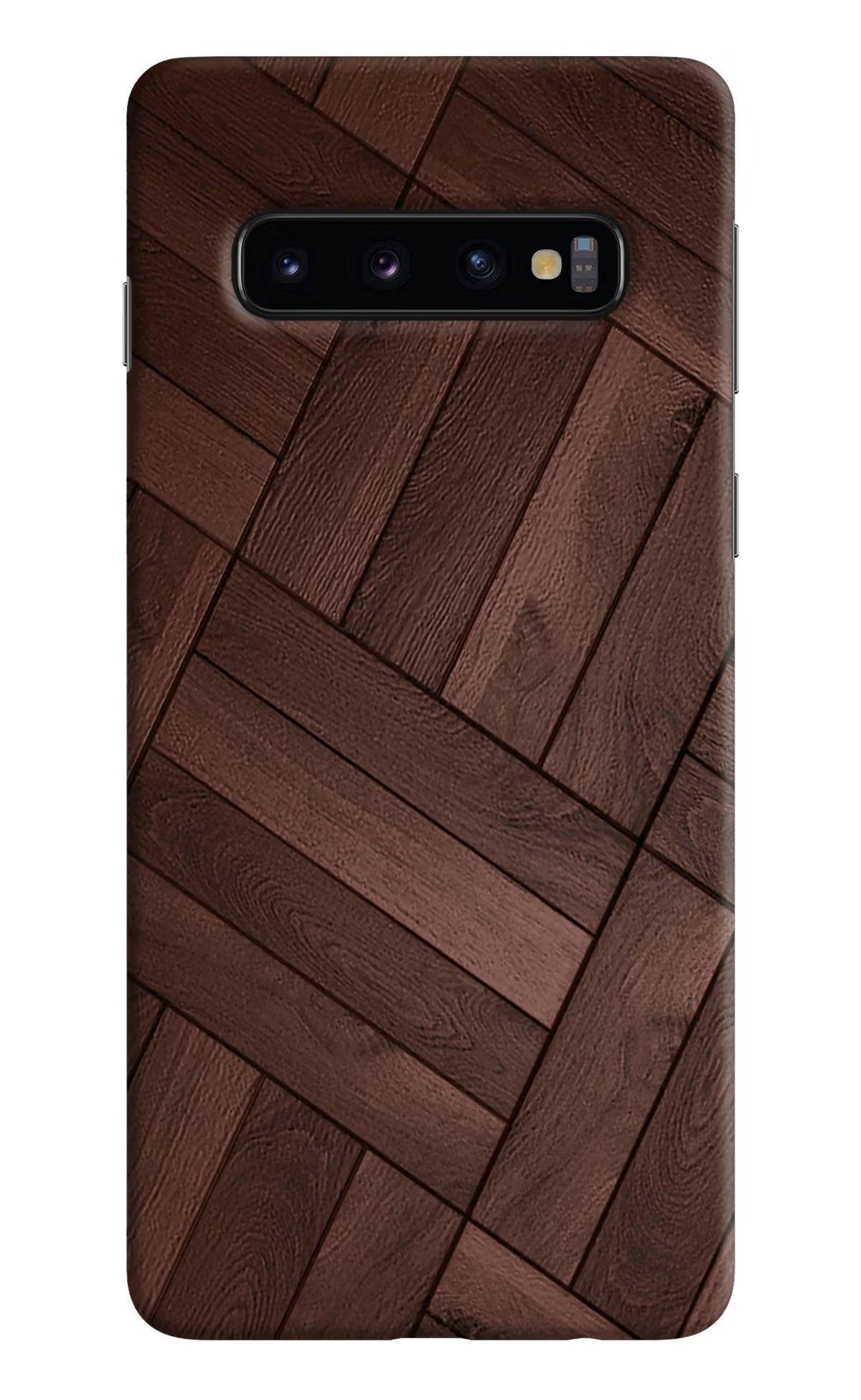 Wooden Texture Design Samsung S10 Hard Case Back Cover by Casekaro