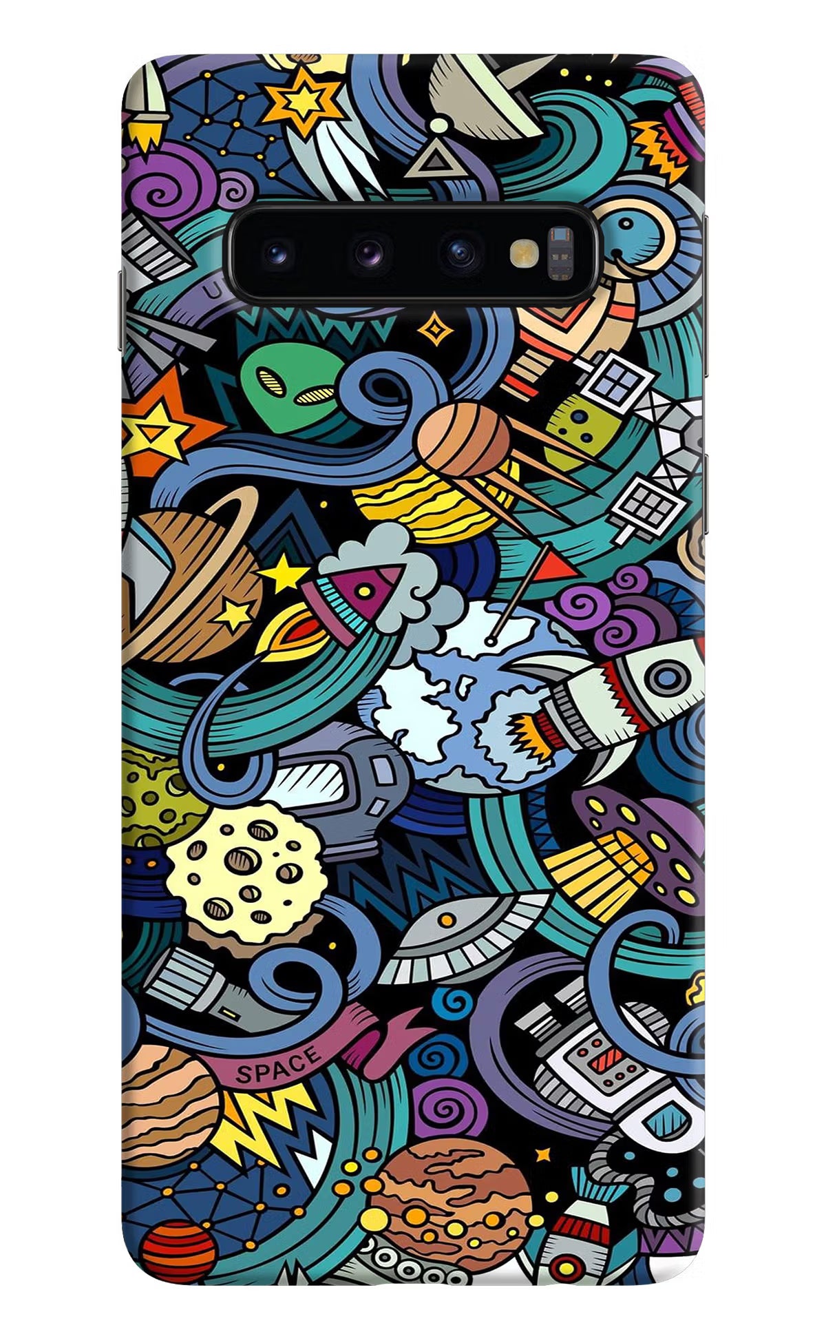 Space Abstract Samsung S10 Hard Case Back Cover by Casekaro