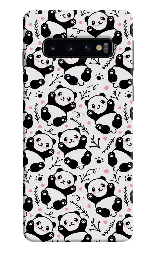 Cute Panda Samsung S10 Hard Case Back Cover by Casekaro