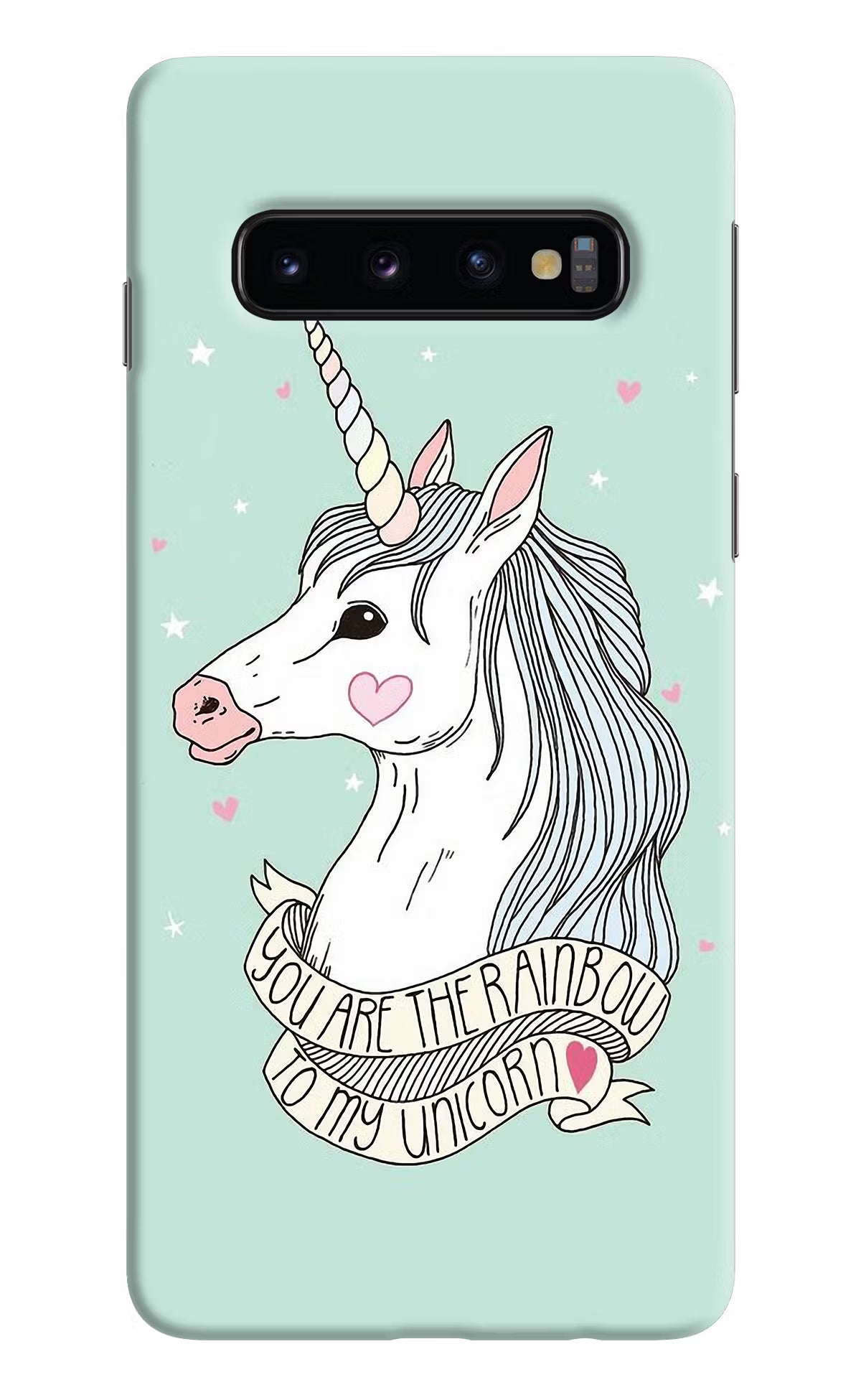 Unicorn Wallpaper Samsung S10 Hard Case Back Cover by Casekaro