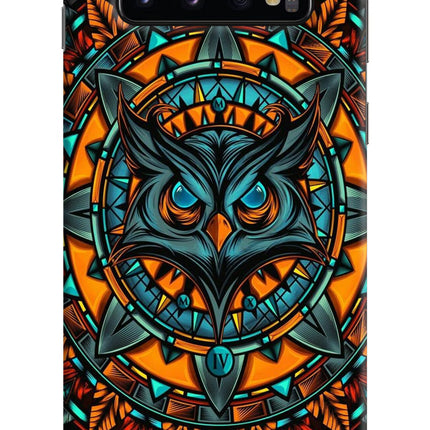 Angry Owl Art Samsung S10 Hard Case Back Cover by Casekaro