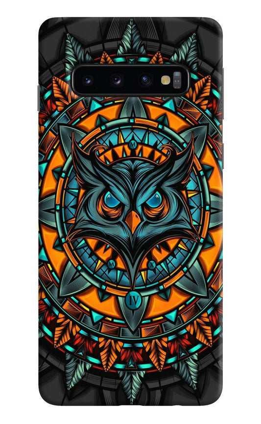 Angry Owl Art Samsung S10 Hard Case Back Cover by Casekaro