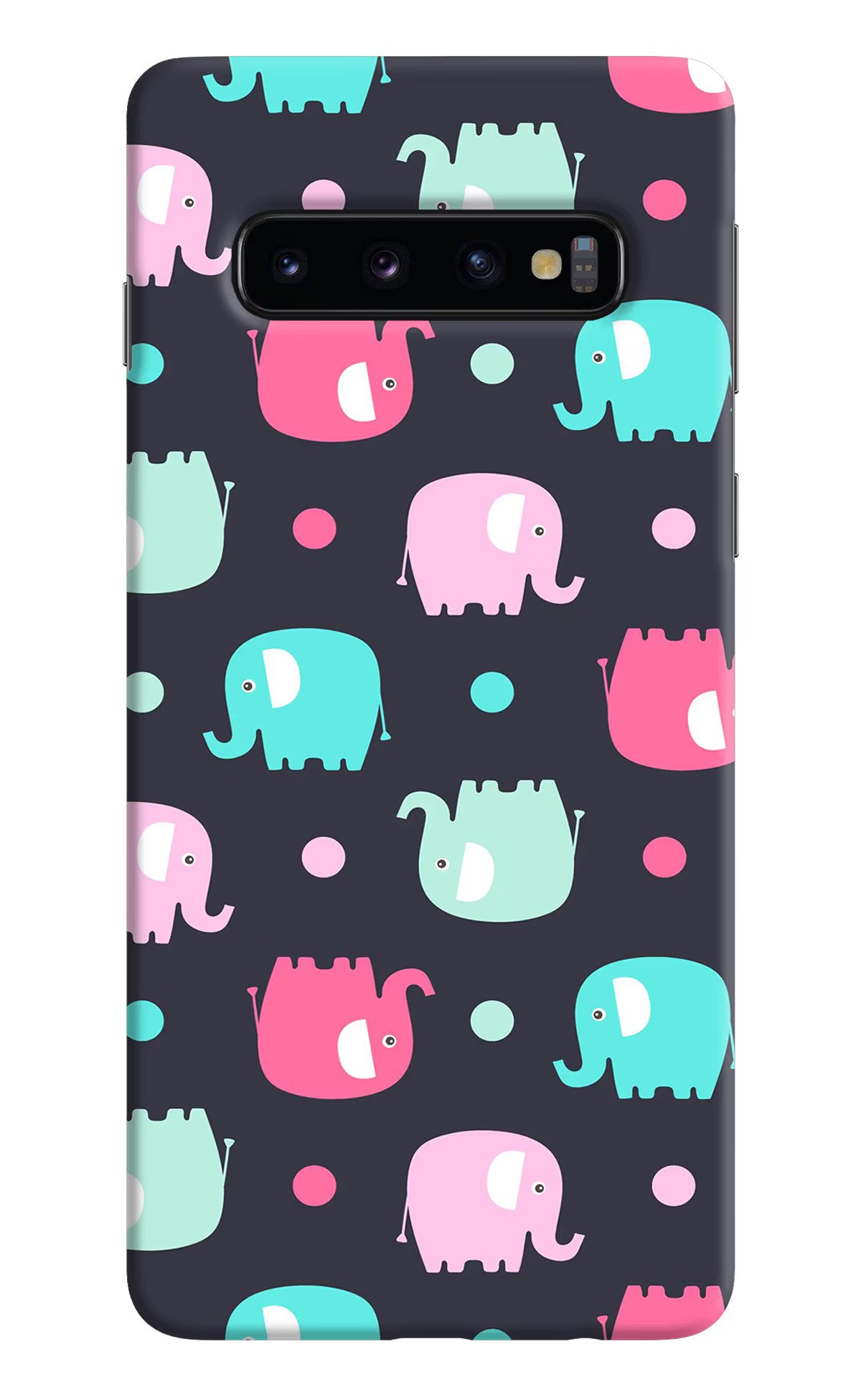 Elephants Samsung S10 Hard Case Back Cover by Casekaro