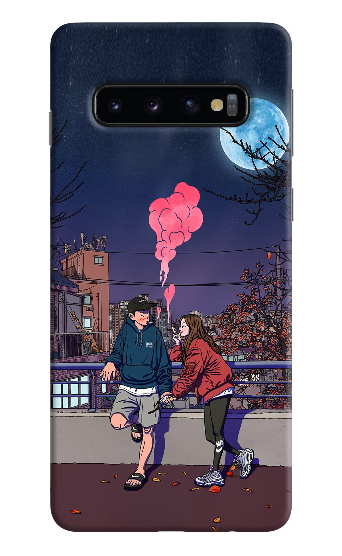 Chilling Couple Samsung S10 Hard Case Back Cover by Casekaro