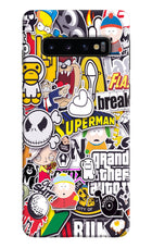 Sticker Bomb Samsung S10 Hard Case Back Cover by Casekaro