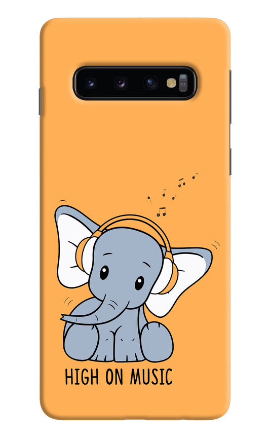 High On Music Samsung S10 Hard Case Back Cover by Casekaro