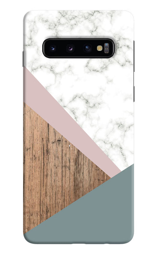 Marble wood Abstract Samsung S10 Hard Case Back Cover by Casekaro