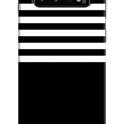 Black and White Print Samsung S10 Hard Case Back Cover by Casekaro