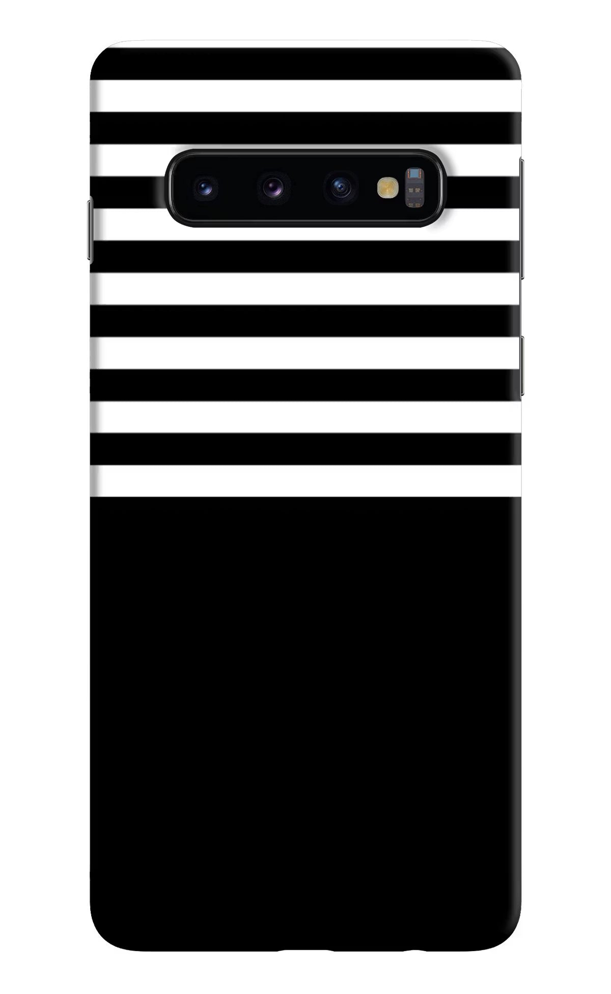 Black and White Print Samsung S10 Hard Case Back Cover by Casekaro