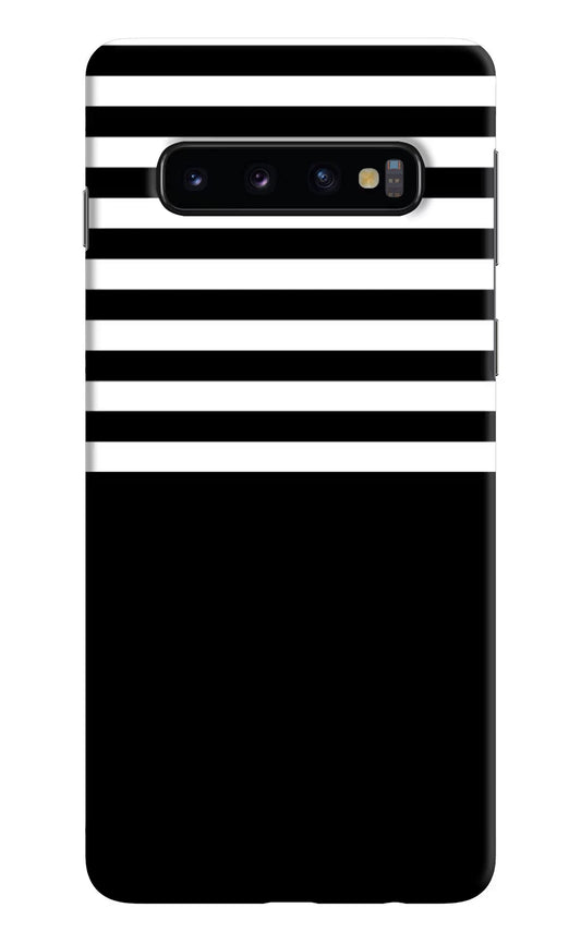 Black and White Print Samsung S10 Hard Case Back Cover by Casekaro