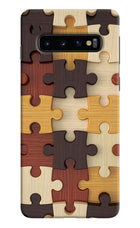 Wooden Puzzle Samsung S10 Hard Case Back Cover by Casekaro