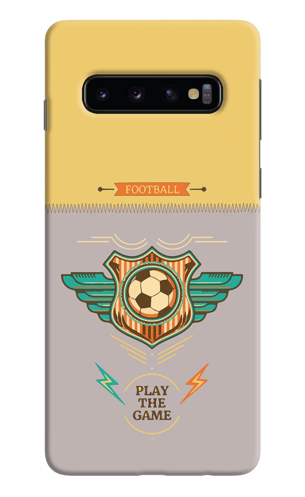 Football Samsung S10 Hard Case Back Cover by Casekaro