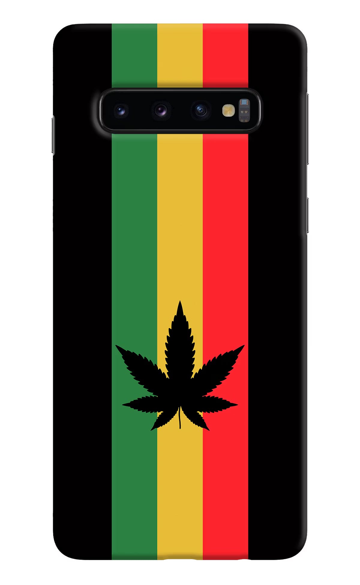 Weed Flag Samsung S10 Hard Case Back Cover by Casekaro