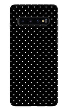 White Dots Samsung S10 Hard Case Back Cover by Casekaro