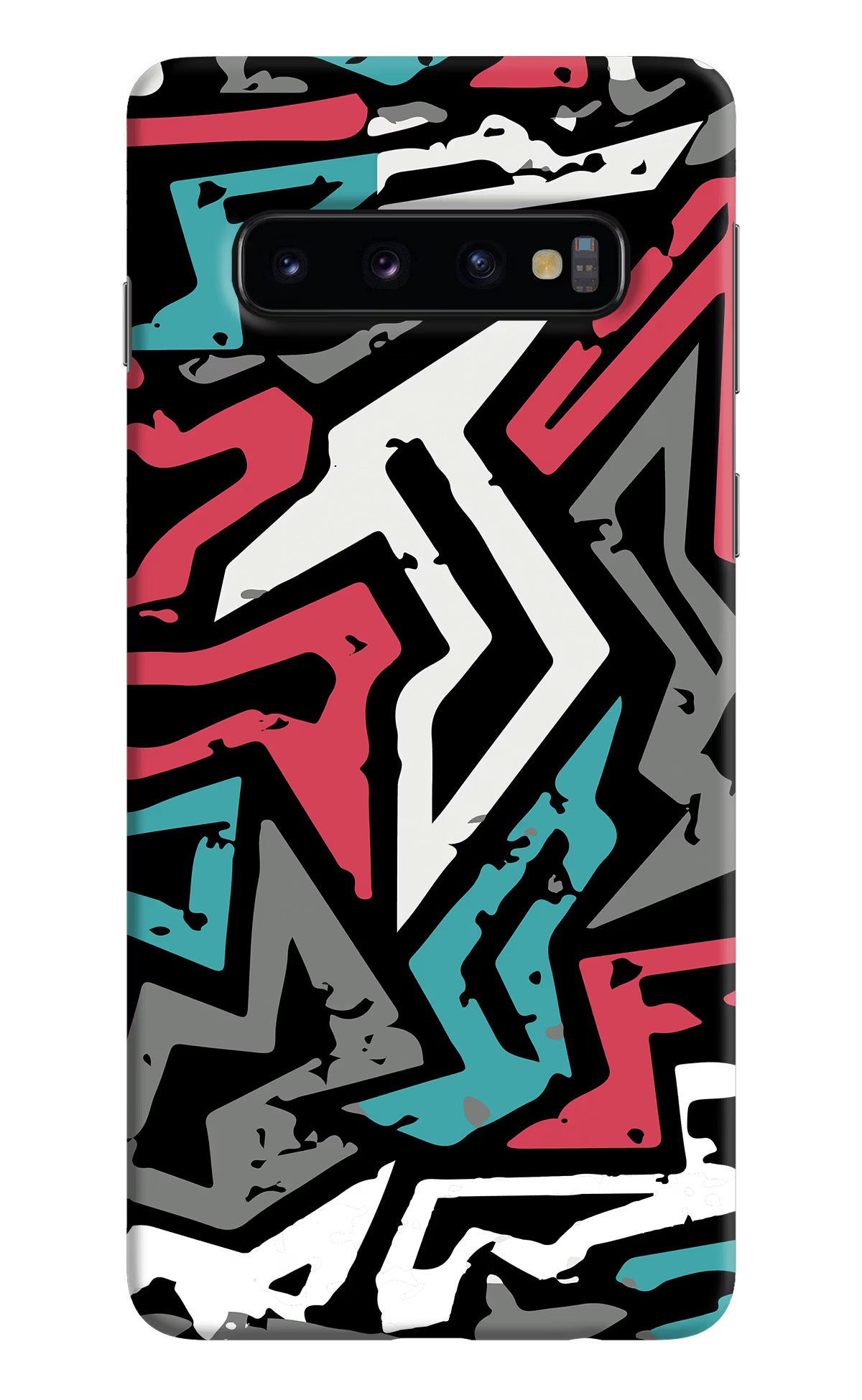 Geometric Graffiti Samsung S10 Hard Case Back Cover by Casekaro
