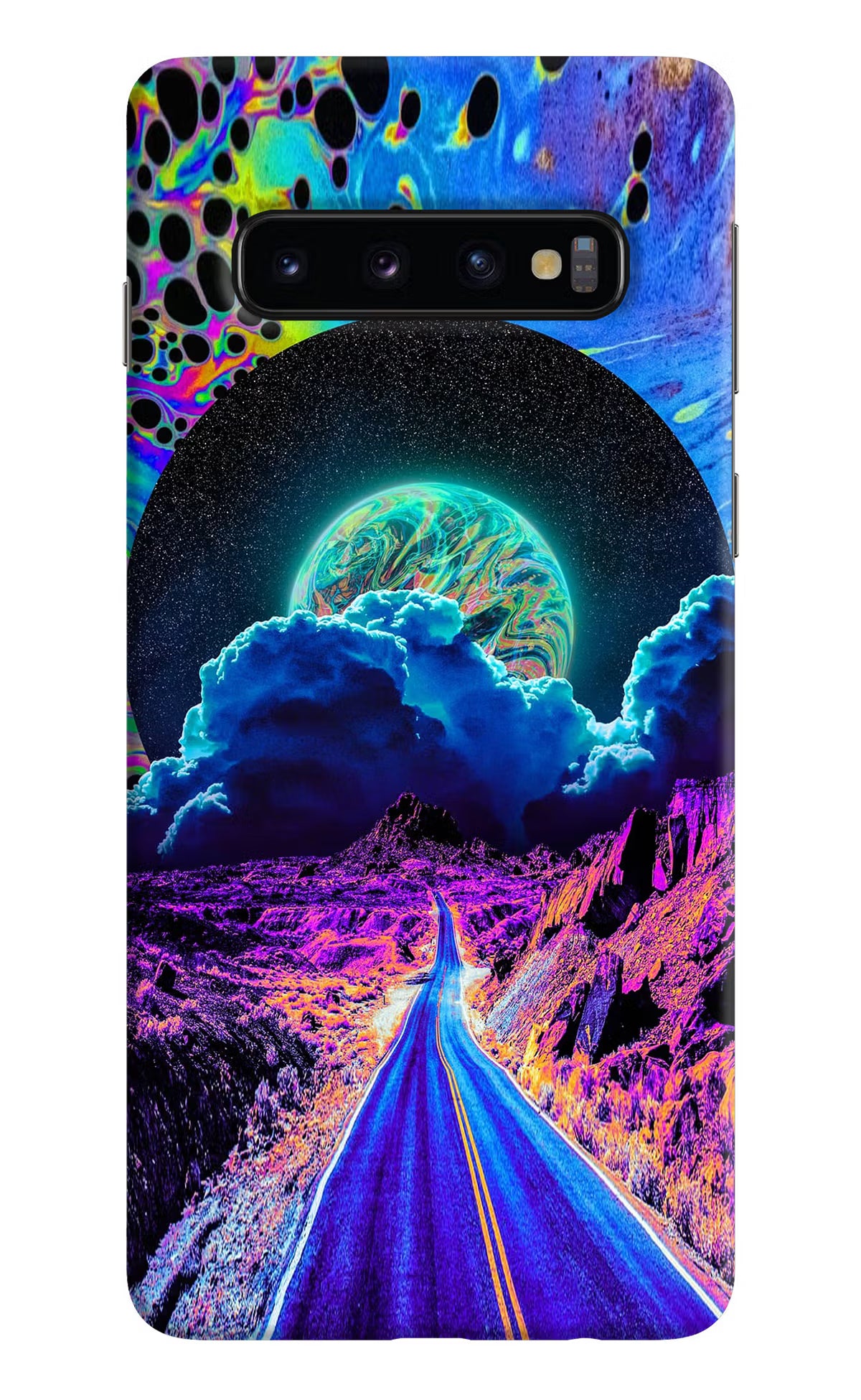 Psychedelic Painting Samsung S10 Hard Case Back Cover by Casekaro