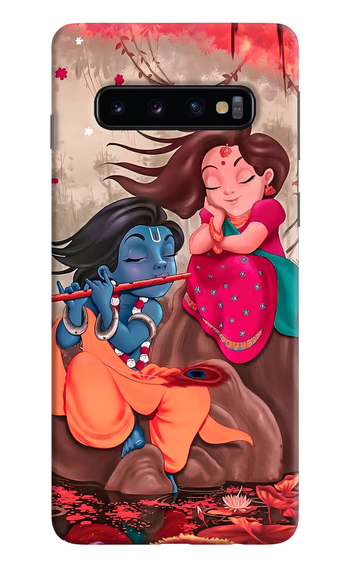 Radhe Krishna Samsung S10 Hard Case Back Cover by Casekaro