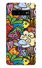 Veggie Doodle Samsung S10 Hard Case Back Cover by Casekaro