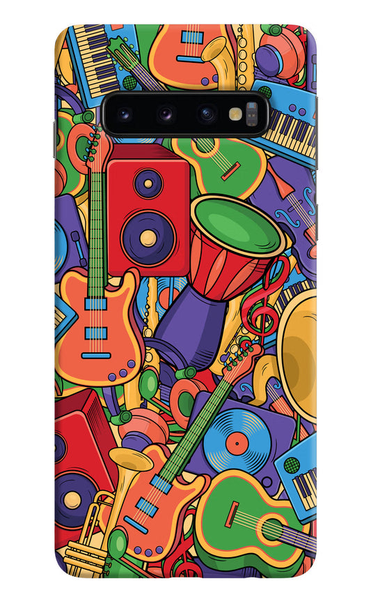 Music Instrument Doodle Samsung S10 Hard Case Back Cover by Casekaro
